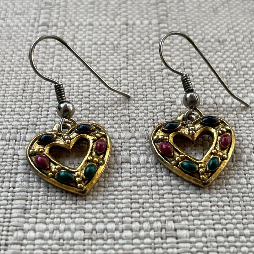 Vintage Earrings Gold Tone Fashion Ear Jewelry Women Earrings - Picture 3 of 10